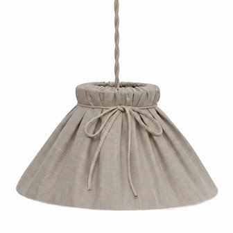 Beżowa lampa wisząca boho lniana Hytte 40cm